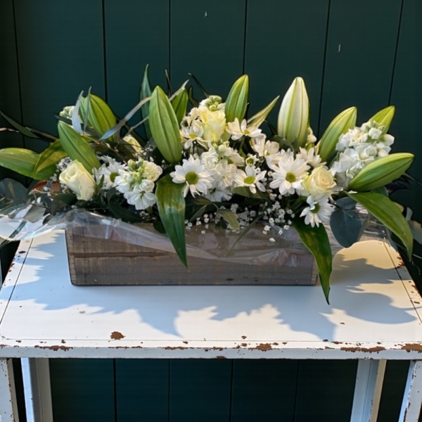 She is All Class |Timber Box Filled with Fresh Flowers | Preserved Fleurs