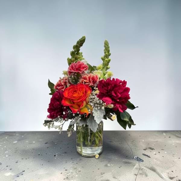 A little Bit of Everything | Jam Jar of Fresh Flowers | Preserved Fleurs