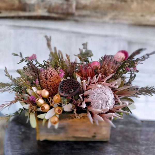 Exquisite Timber Box | Dried Flowers | Preserved Fleurs Morninton