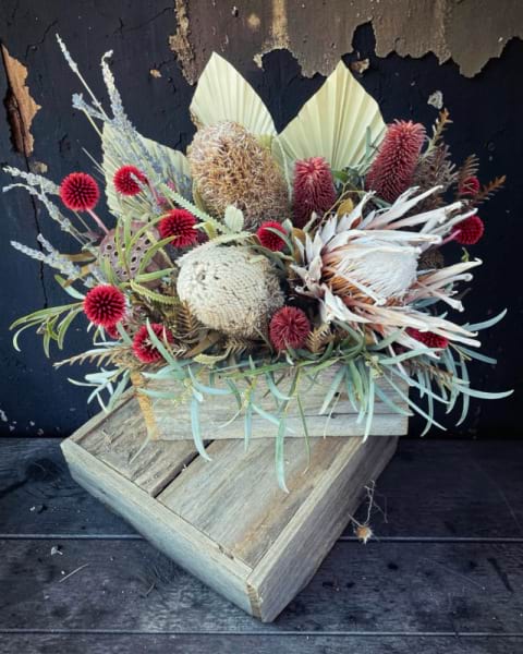 The Dried Vibe | Timber Box of Dried Flowers | Preserved Fleurs